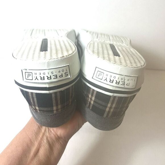 Sperry Men's Size 14 M Canvas Multicolor Plaid Classic Loafer Slip On Boat Shoes - Picture 7 of 11
